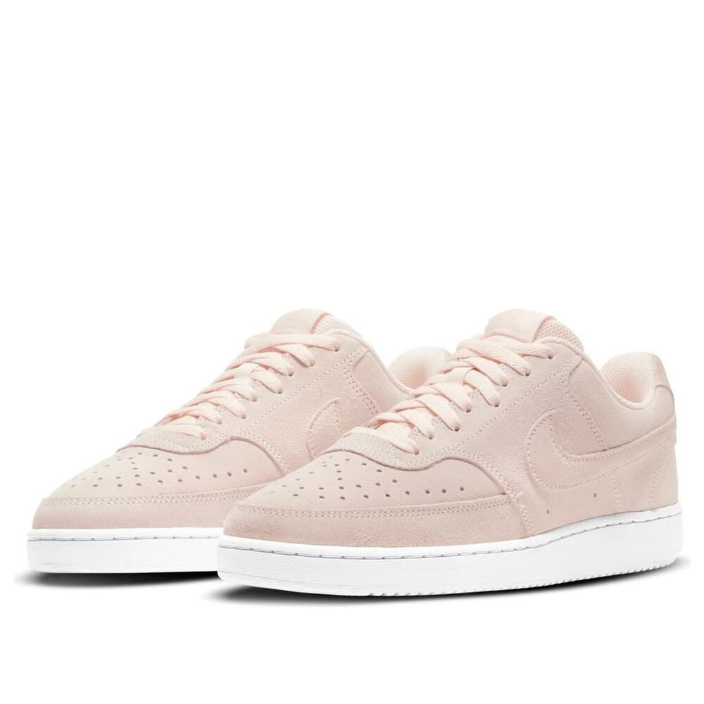 Nike Court Vision Low Pink Suede Orange Pearl Women’s Sneaker Sz 7.5 DH0253-800